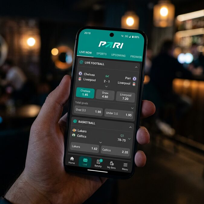 Скриншот мобильного приложения БК Пари — ставки на спорт с телефона